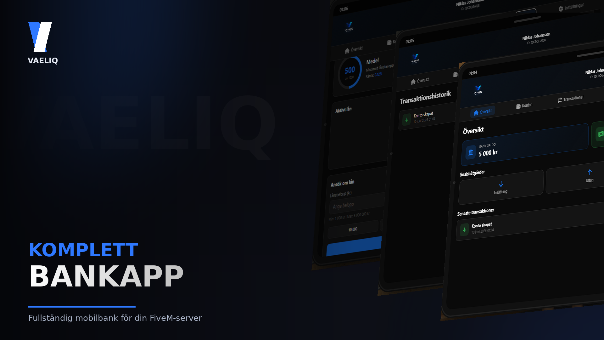Vaeliq Banking product banner